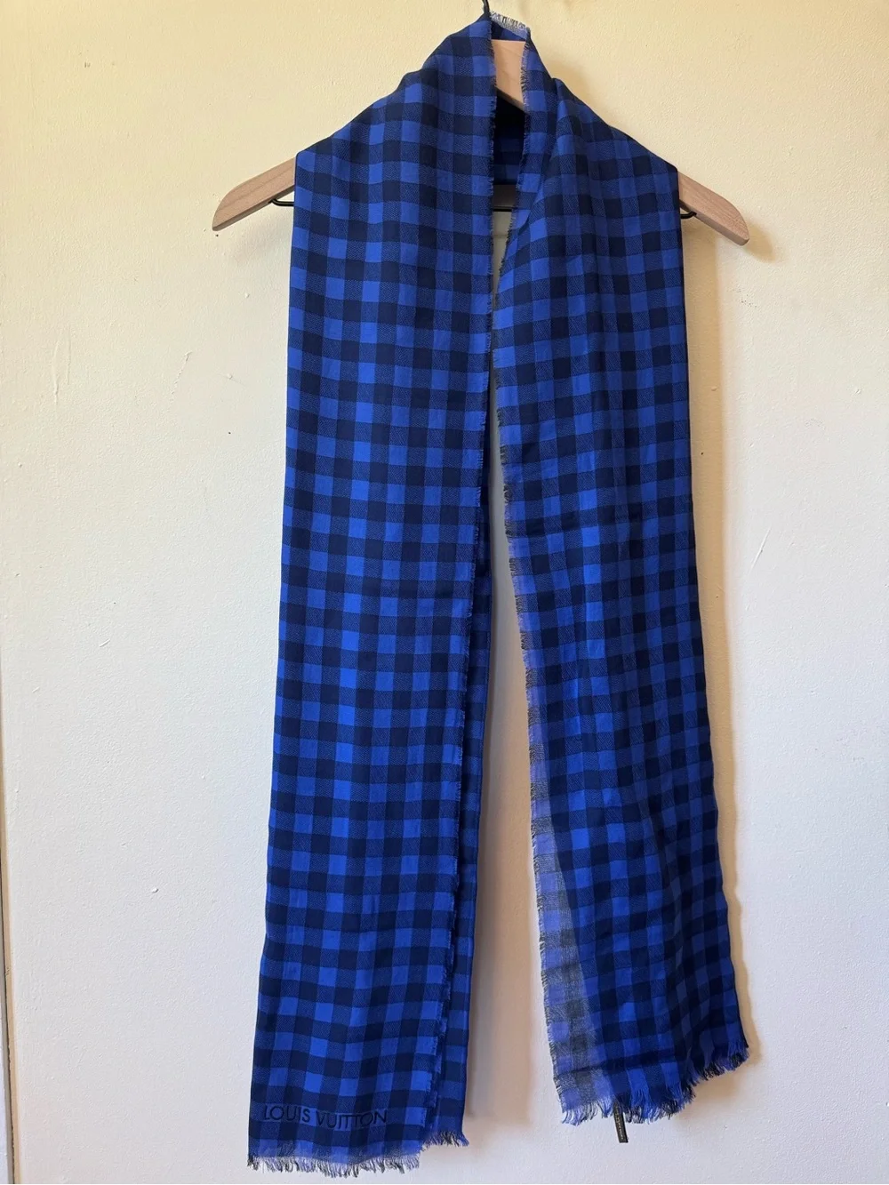 Louis Vuitton Masai Gingham Cotton Scarf - Picture 3 of 9